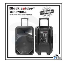 BLACK SPIDER 15'' WATERPROOF PORTABLE SPEAKER (BSP-PV8155)