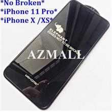 (No Broken) WK 9D Tempered Glass Apple iPhone 11 Pro & X / XS (5.8")