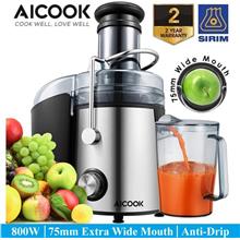 Aicook GS332 75MM Extra Large Feed Chute 800W Powerful Juicer Machine)