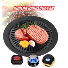 Barbecue Plate Smokeless Non-stick Stovetop Barbecue Grill Pan Indoor Outdoor 