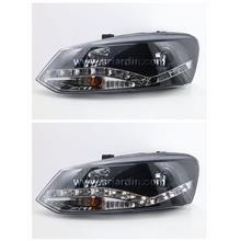 Volkswagen Polo 10 Black Projector Headlamp w LED
