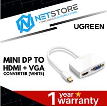 UGREEN MINI DP TO HDMI + VGA CONVERTER (WHITE) UG-MD108-10427