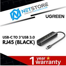 UGREEN USB-C TO 3*USB 3.0 RJ45 (BLACK) - UG-CM530-50627