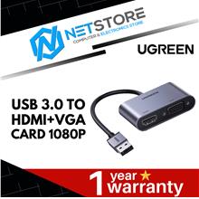 UGREEN USB 3.0 TO HDMI+VGA CARD 1080P - UG-CM449-20518