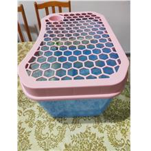 Large Turtle Tank With Plastic Cover / Lid - Pink Colour