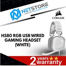 CORSAIR HS80 RGB USB WIRED GAMING HEADSET (WHITE) - CA-9011238-AP