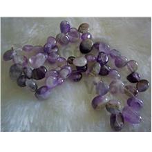 DIY 15" Purple Amethyst Gemstone Water Drop Shape Pebble Batu Asli