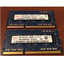 Hynix 4GB 2X2GB DDR3 2RX8 PC3-10600S 1333mhz 204pin Sodimm Laptop Memo