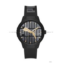 PUMA Watch P5095 Men's RESET V2 3-hand 43mm Polyurethane Strap Black