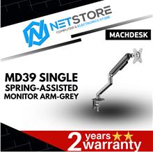MACHDESK MD39 SINGLE SPRING-ASSISTED MONITOR ARM - GREY - MD39-A01SG