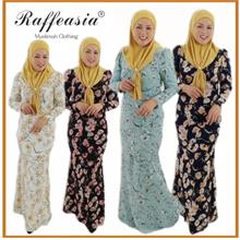 [Baju Raya Haji 2022]Baju Kurung Modern Raffeasia Corak  Floral