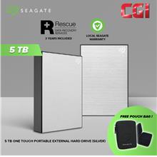 Seagate 5TB One Touch External Hard Drive - Silver (STKZ5000401)