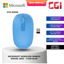 Microsoft Wireless Mobile Mouse 1850 - Cyan Blue (U7Z-00059)