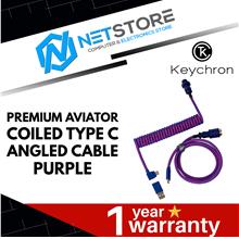 KEYCHRON PREMIUM AVIATOR COILED TYPE C ANGLED CABLE - PURPLE - CAB-3