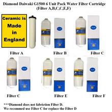 AMGO Daiwaki Diamond G1500 Water Filter Cartridge (6 Cartridge Set)