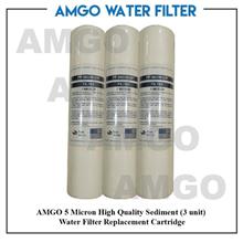 AMGO 5 Micron PP Fiber Cartridge(3 unit),Water Filter Replacement