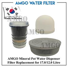 AMGO Mineral Pot Water Dispenser Filter Replacement Cartridge (1 Set)
