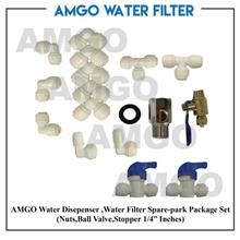 AMGO Water Dispenser ,Filter Spare-part Set(Nuts,Ball Valve,Stopper)