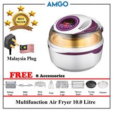 AMGO Multi Functional Air Fryer 10L High Capacity With 8 Accessories