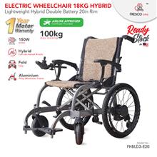 Electric Wheelchair Big Seat Hybrid Double Battery 18kg Lightweight