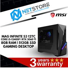 MSI MAG INFINITE S3 12TC i5-12400F|RTX 3060 TI|8GB RAM|512GB SSD