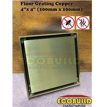 Floor Grating Copper 4&quot; x 4&quot; (100mm x 100mm) Extra Thick