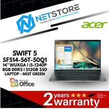 ACER SWIFT 5 14” WUXGA|i5-1240P 8GB DDR5|512GB SSD LAPTOP-MIST GREEN