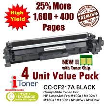 [4 Unit] HP 17A CF217A with Chip + 25% Extra Yield