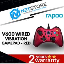 RAPOO V600 WIRED VIBRATION GAMEPAD - RED - RP-V600-RD