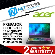 ACER PREDATOR HELIOS 300 15.6” QHD| i9-11900H | RTX 3060 |32GB|1TB SSD