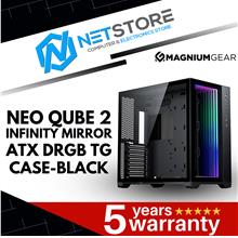MAGNIUMGEAR NEO QUBE 2 INFINITY MIRROR ATX DRGB TG CASE - BLACK