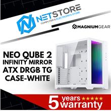 MAGNIUMGEAR NEO QUBE 2 INFINITY MIRROR ATX DRGB TG CASE - WHITE