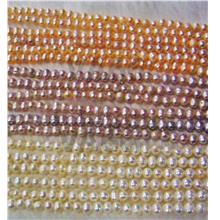 DIY 14" Pearls Round Pearl Beads White Pink, Peach 4mm 5mm Mutiara Asl