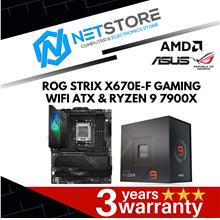 PWP ASUS ROG STRIX X670E-F GAMING WIFI ATX &amp; AMD RYZEN 9 7900X