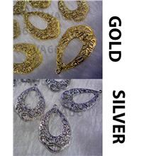 DIY Gold Silver Filigree Chandelier Earrings Hoops Findings Teardrop