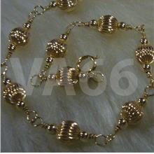 Wire Wrapped 14K Gold Suasa Anklet Gelang Kaki Emas Beads Silver