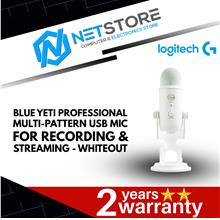LOGITECH BLUE YETI PROFESSIONAL MIC FOR RECORDING &amp; STREAMING-WHITEOUT