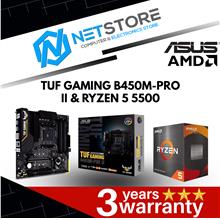 PWP ASUS TUF GAMING B450M-PRO II mATX &amp; AMD RYZEN 5 5500 PROCESSOR