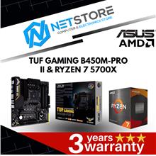 PWP ASUS TUF GAMING B450M-PRO II mATX &amp; AMD RYZEN 7 5700X PROCESSOR