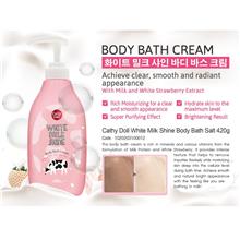 Cathy Doll White Milk Shine Body Bath Cream 450ml Unisex Body Shampoo