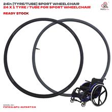 24 X 1 Tube &amp; Tyre Rear Wheel Tyre For Sport Wheelchair
