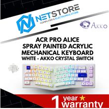 AKKO ACR PRO ALICE SPRAY PAINTED ACRYLIC MECHANICAL KEYBOARD WHITE