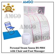 AMGO Steam Sauna 9004 With Head Cover + Chair + Floor Mat