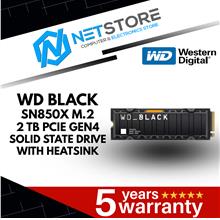 WESTERN DIGITAL WD BLACK SN850X 2TB NVMe SSD GAMING WITH HEATSINK