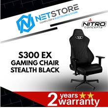NITRO CONCEPTS S300 EX GAMING CHAIR (STEALTH BLACK) - NC-S300EX-BLACK