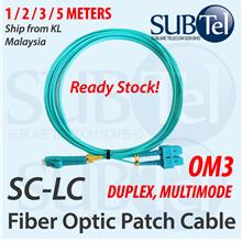 SenTec SC-LC OM3 Duplex Multi Mode Fiber Optic Cable Patch Cord MMF