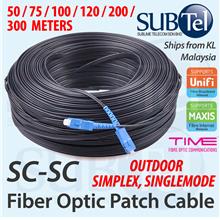 Outdoor SC-SC Simplex Single Mode 9/125 Optical Fiber Patch Cord Cable