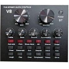V8 Sound Card with Bluetooth Interface Livestream Microphone Recording