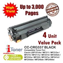 [4 Unit] Canon 337 / CRG337 / Cartridge 337 High Yield 3K Pages