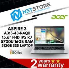 ACER ASPIRE 3 15.6&quot; FHD - RYZEN 7 5700U | 16GB RAM | 512GB SSD |SILVER
